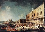 Arrival Canvas Paintings - Arrival of the French Ambassador in Venice